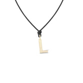 14K yellow gold Letter L pendant
